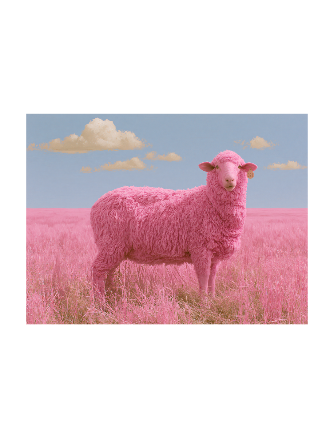 Pink Sheep graphic print