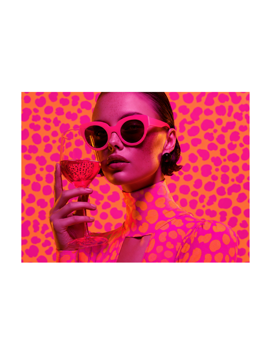 Neon Bloom graphic print