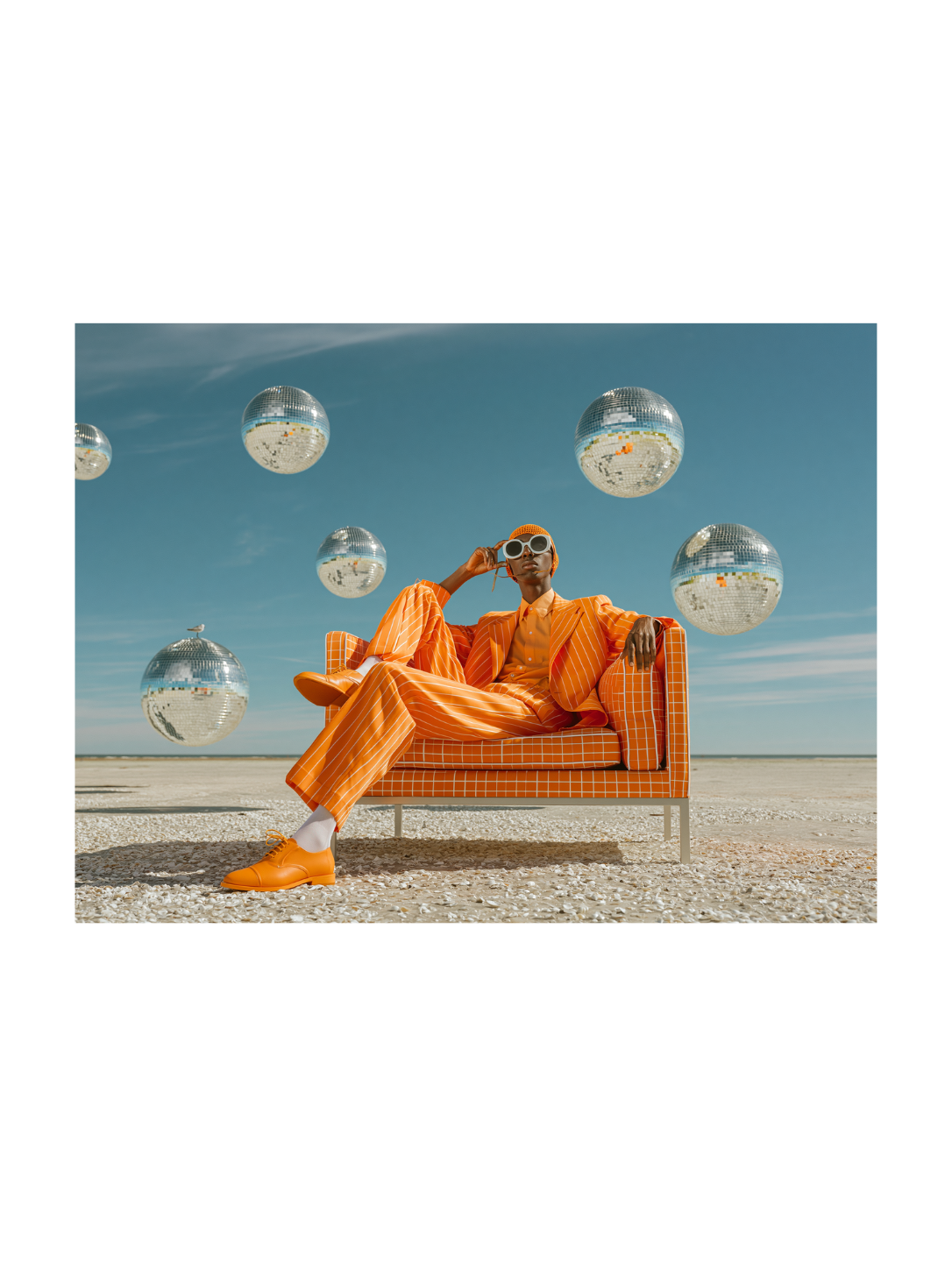 Orange Daydream graphic print