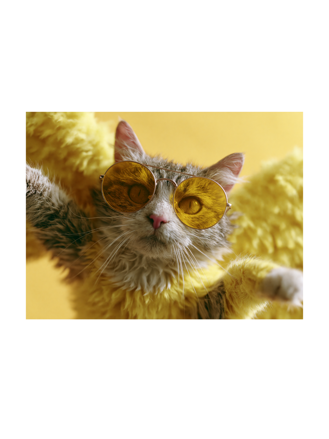 Golden Feline graphic print