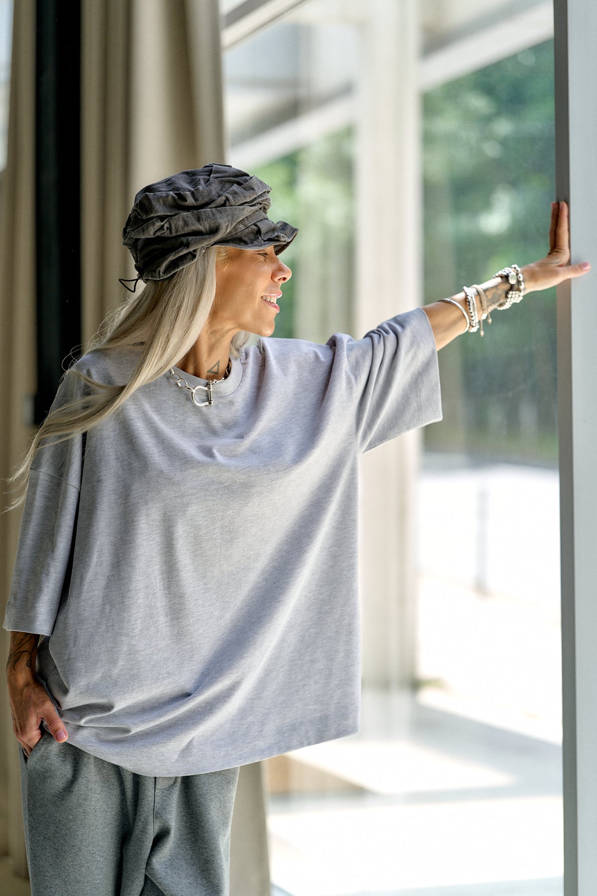 Grey Oversized Fit T-Shirt
