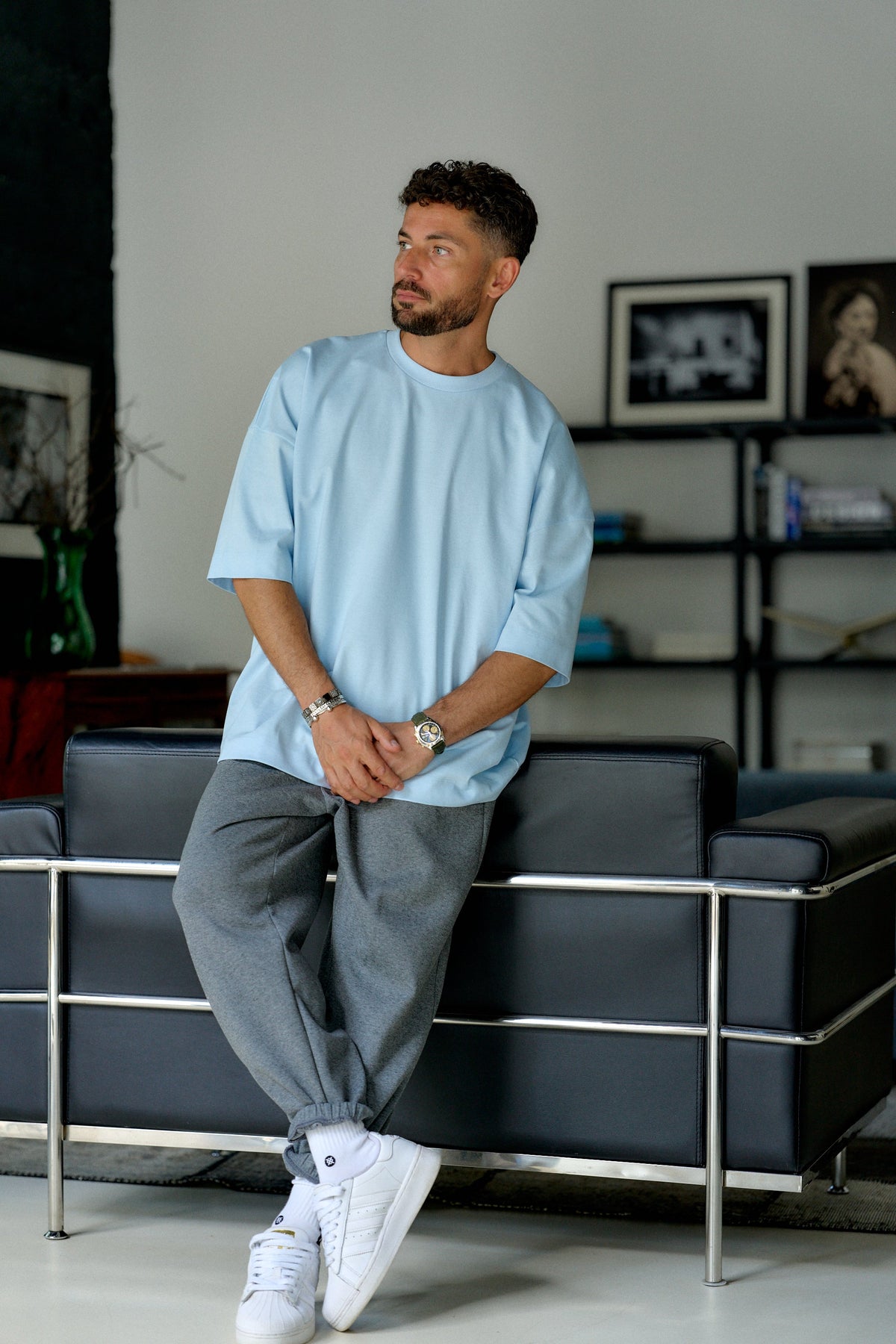 Lifestyle blue T-shirt 4