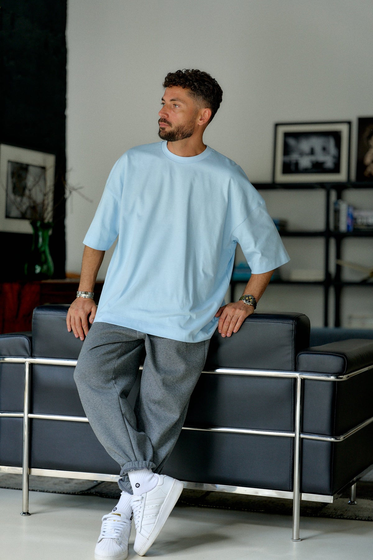 Lifestyle blue T-shirt 5