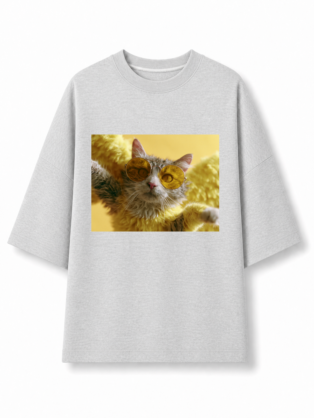 Golden Feline Grey T-Shirt, front view