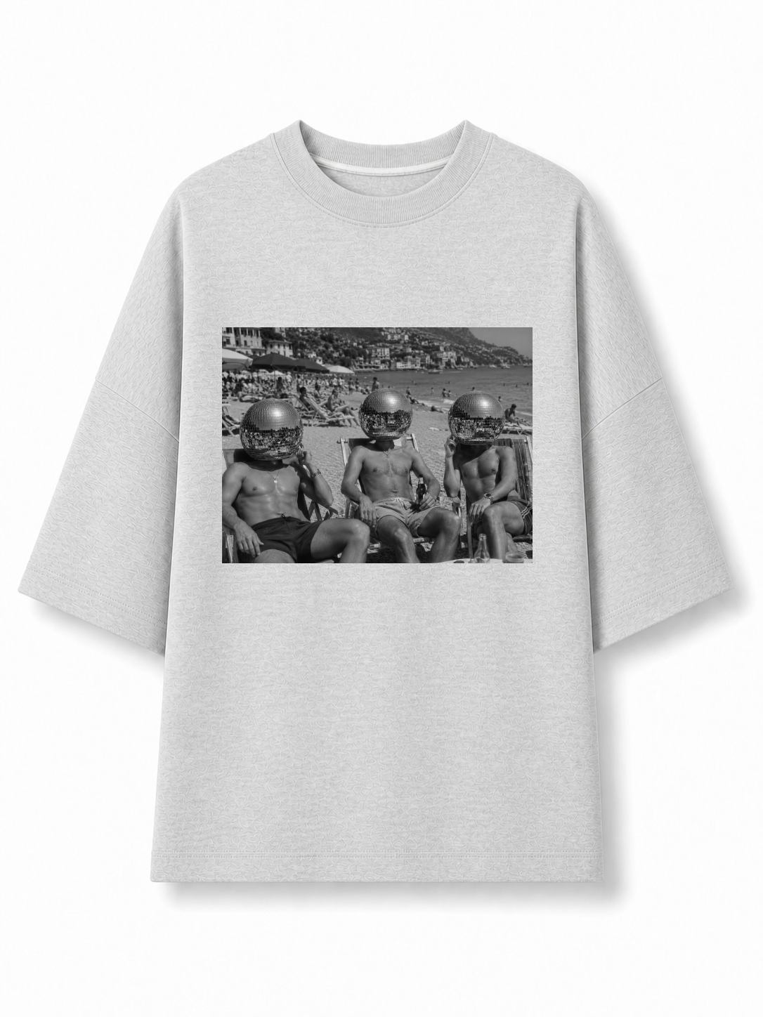 Beach Scene Grey T-Shirt, front view