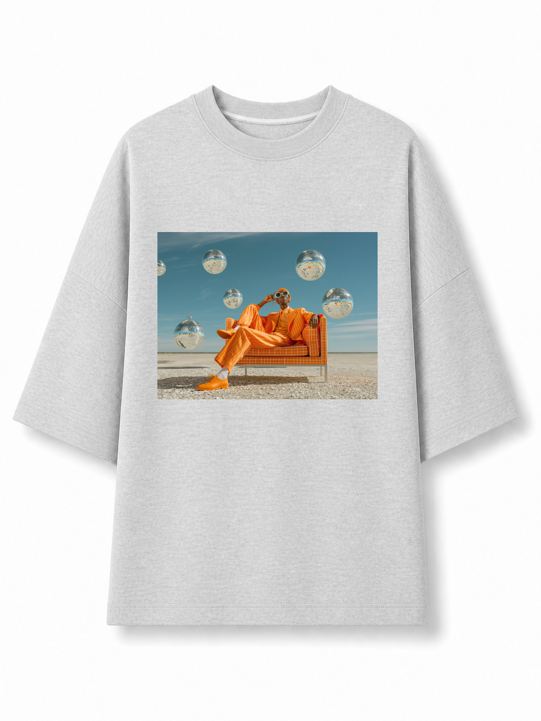 Orange Daydream Grey T-Shirt, front view