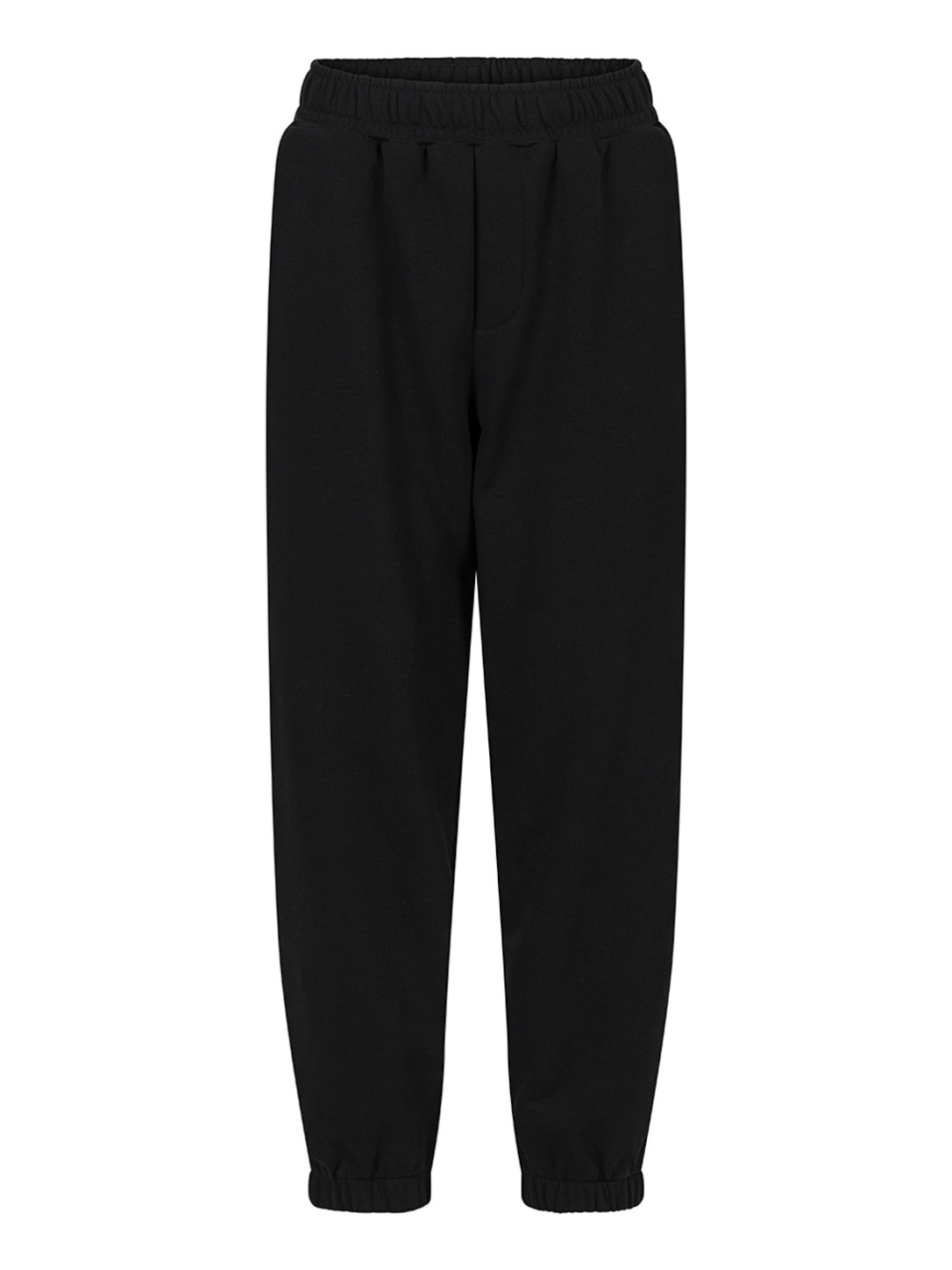 Black oversized sweatpants, front view