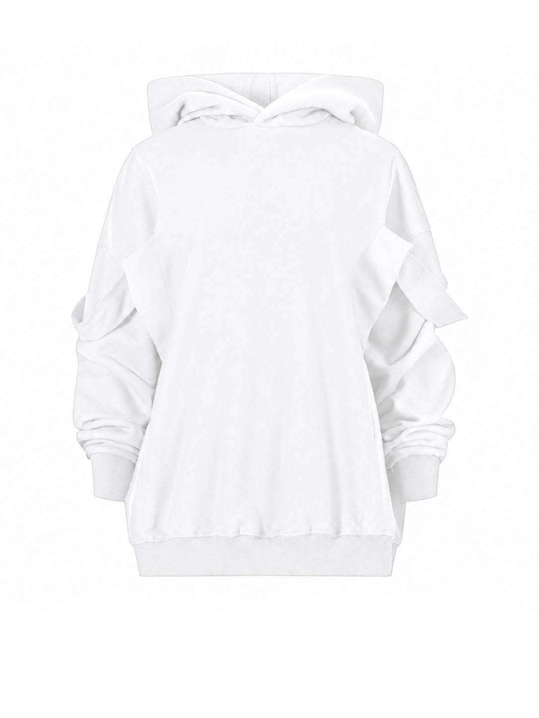White oversized blouse, front view