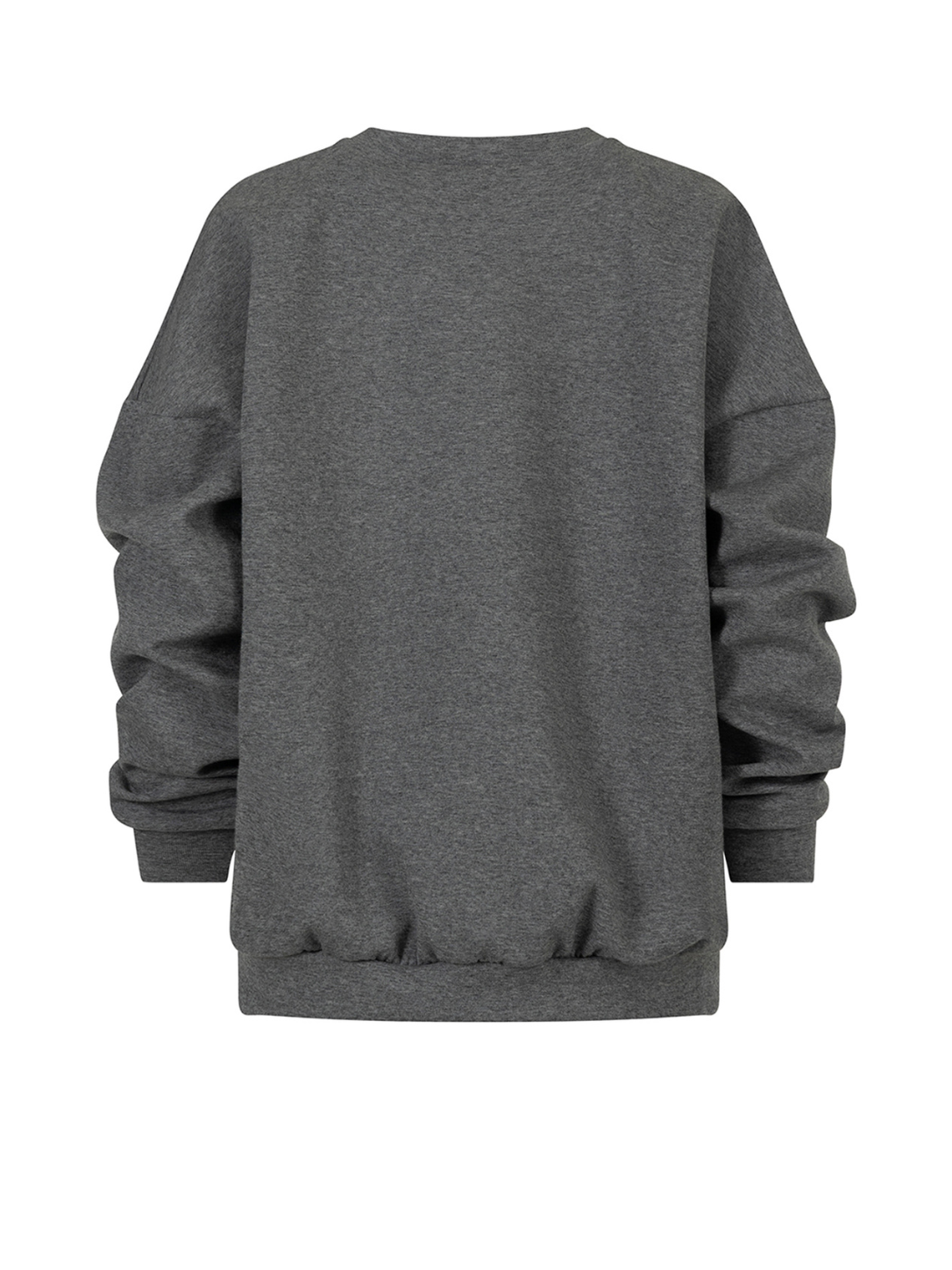 Grey oversized blouse, back view