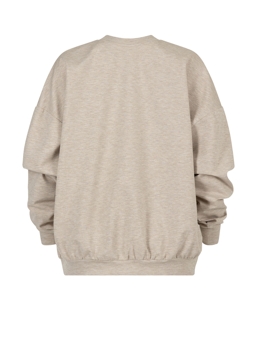 Beige oversized blouse, back view
