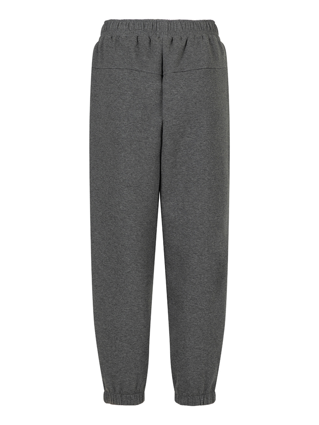 Grey oversized sweatpants, front view